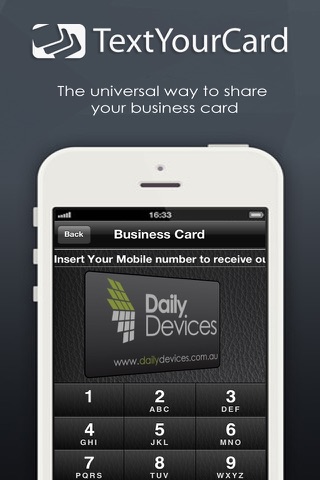 TextYourCard Business Card screenshot 2