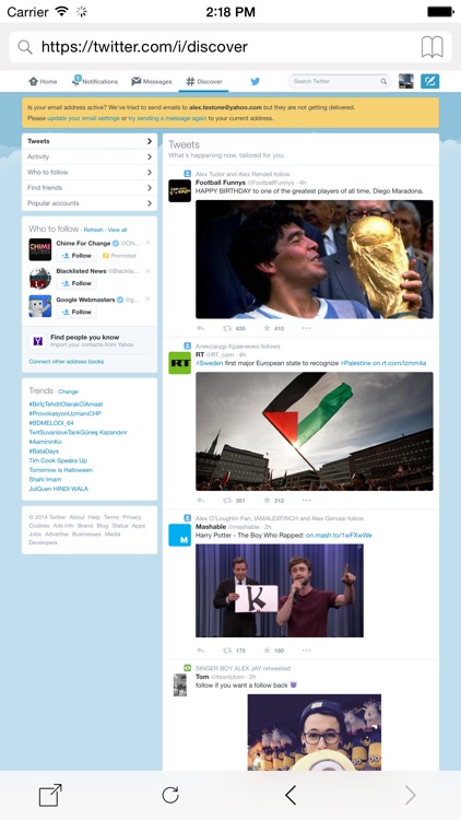 Desktop View Browser