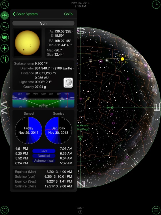 GoSkyWatch Planetarium for iPad - Astronomy Guide