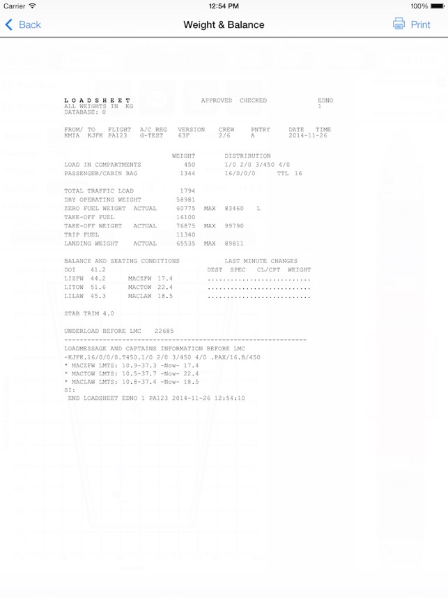 Pan Aero B767 Weight and Balance App(圖2)-速報App