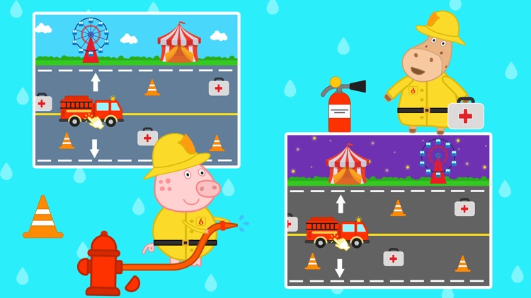 Baby Animal : Play with Fireman & Rescue firetruck