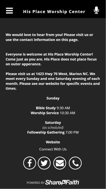 His Place Worship Center