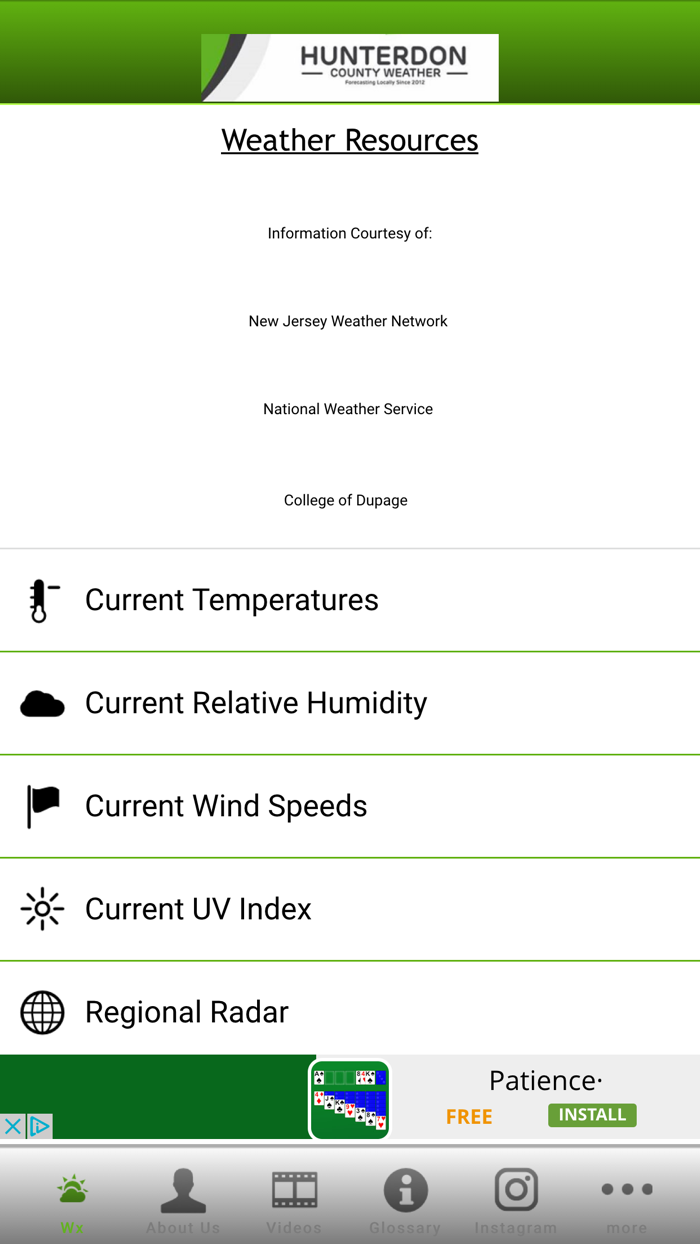 Hunterdon County Weather App