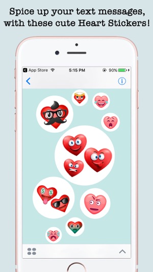 Romantic Heart Stickers For iMessage(圖4)-速報App