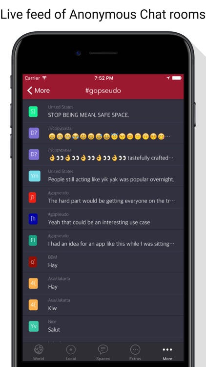 pseudo - Anonymous Social Experience Chat Local screenshot-4