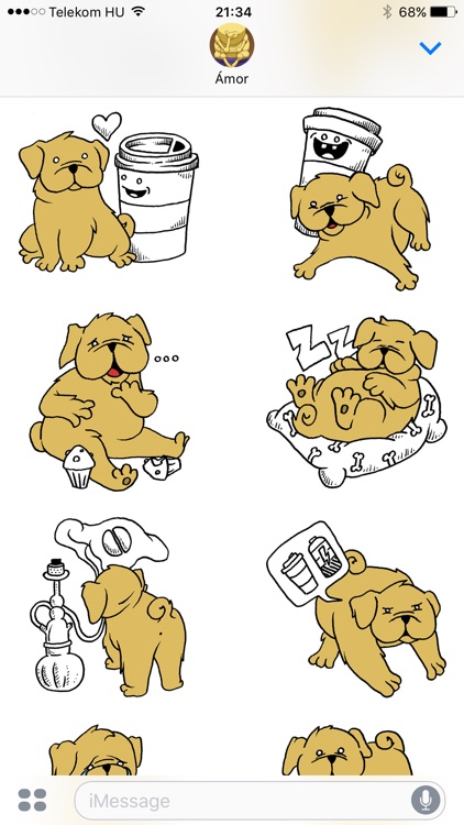 Kaffee the Coffee Dog Stories Sticker Pack