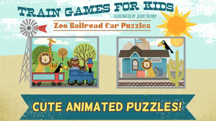 Train Games for Kids: Zoo Railroad Car Puzzles