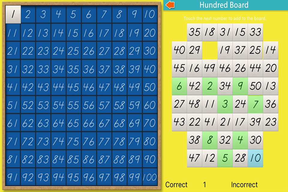 Montessori Hundred Board Lite screenshot 2
