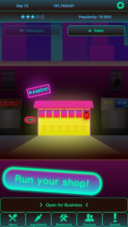 Ramen Shop 2083: Cyberpunk Restaurant Management screenshot-0