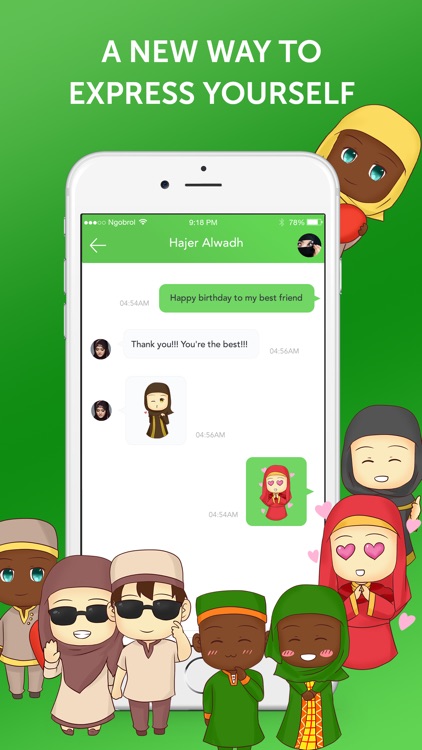 Muslim Emoji Messaging App