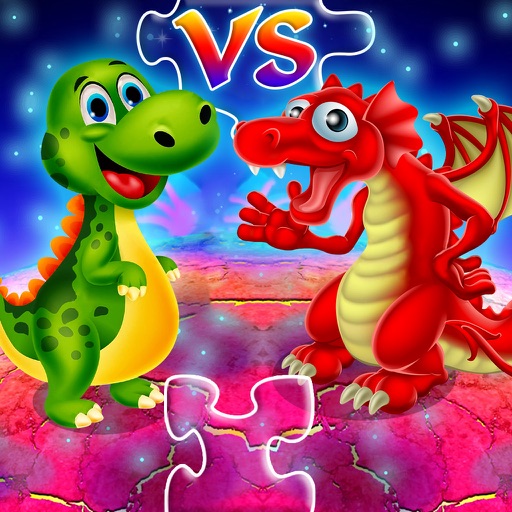 Dinosaur vs dragon: Puzzle