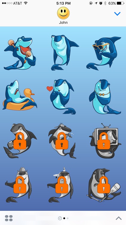 Angry Shark Stickers for iMessage