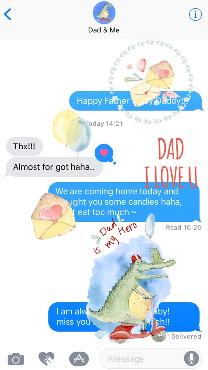 Dad & Me - Father’s Day Watercolor Stickers screenshot-3