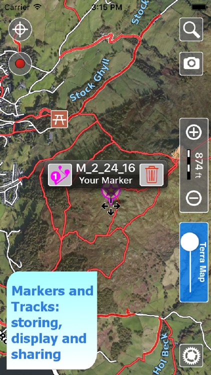 Trails of Lakes District - GPS Topo Maps, Hiking