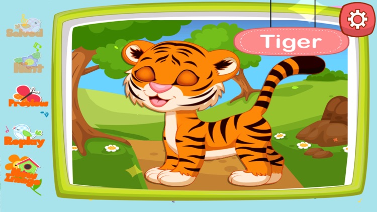 English Animal Zoo Puzzles - ABC First Words