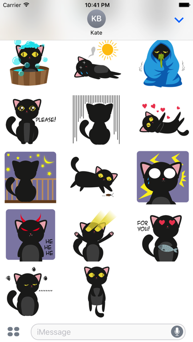 How to cancel & delete Animated BLACk CAt Stickers from iphone & ipad 2