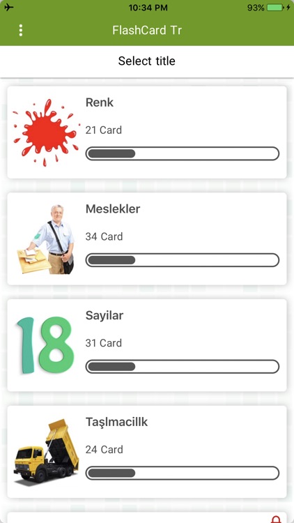 Turkish Flashcard for Learning