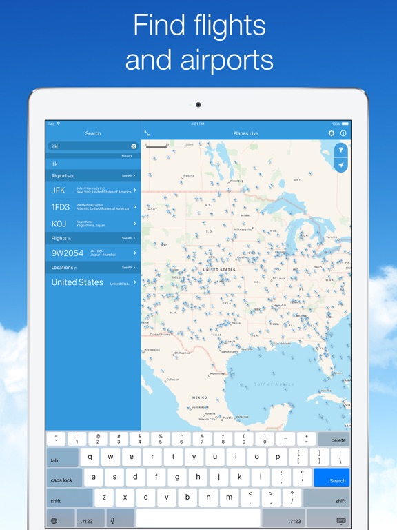 united airlines flight status live map