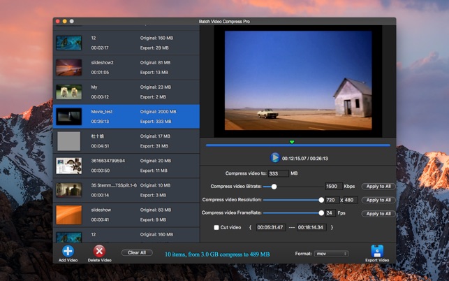 Batch Video Compress Lite On The Mac App Store