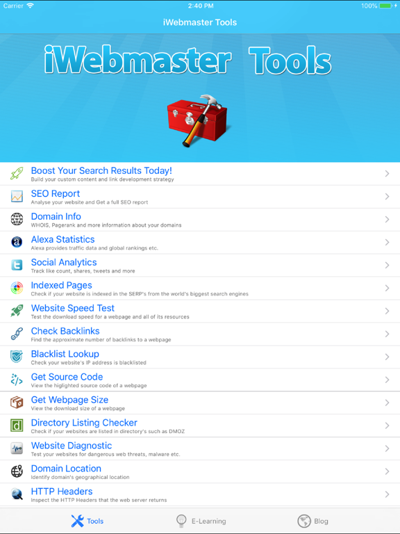 iWebmaster Tools - Website SEOのおすすめ画像1