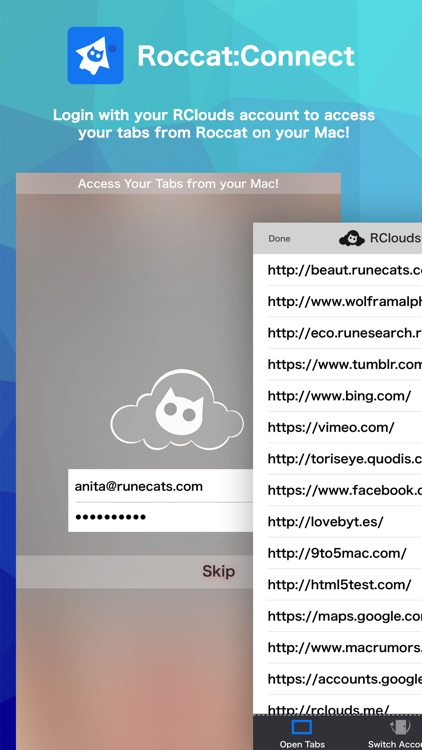 Roccat:Connect - Web Browser