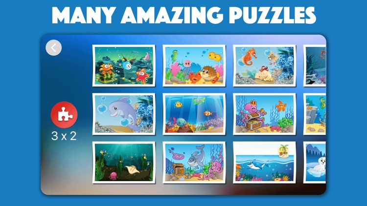Ocean puzzles for kids and toddlers