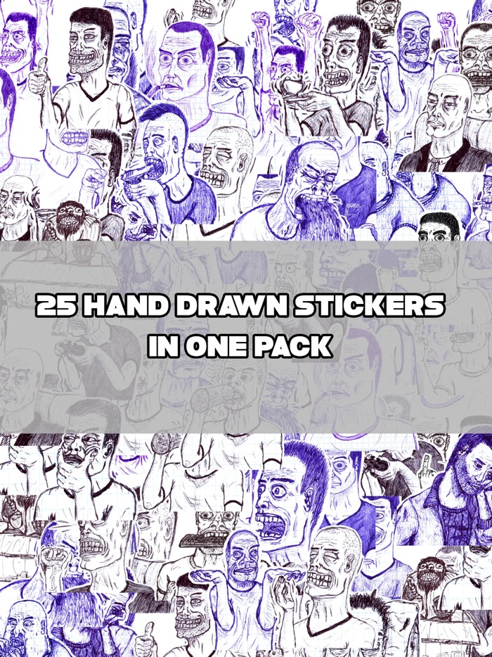 Hand Drawn Stickers For iMessa