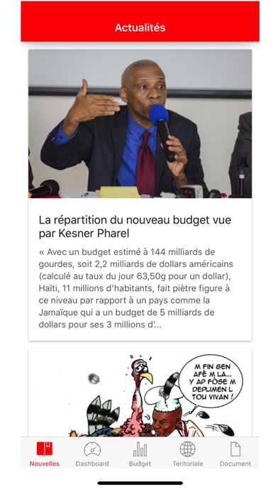 Haïti budget screenshot 4
