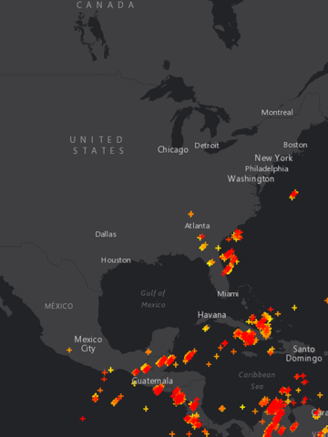 US Lightning Strikes Map - náhled