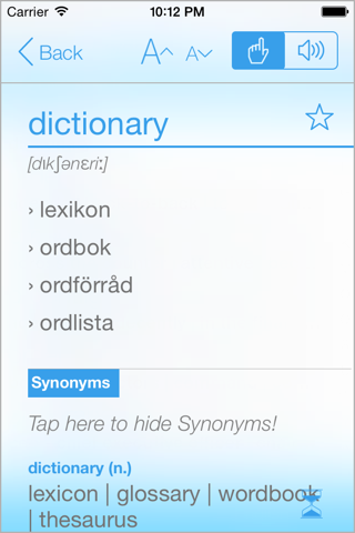 Dictionary Swedish English screenshot 3