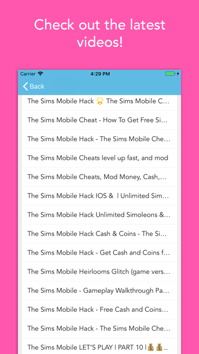 Cheat Sheet for Sims Mobile screenshot 3