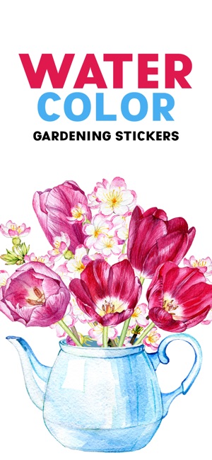 Watercolor Gardening Sticker