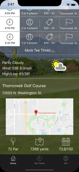 Game screenshot Thorncreek Golf Tee Times apk
