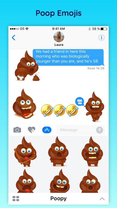 Poopy - Funny Poop Emoji Text Moji Chat Stickers screenshot 2