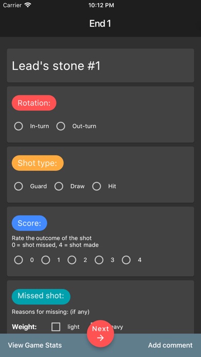 Curling Analytics screenshot 2