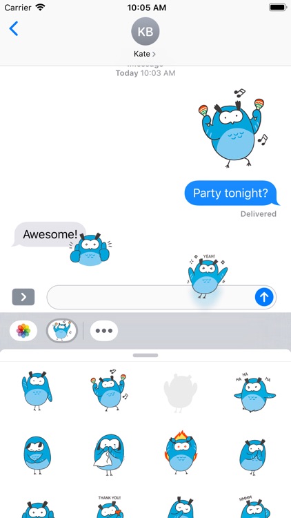 Friendly Owl Animated Sticker screenshot-3