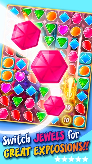 Precious Gemstones Match 3: Ruby Cascade(圖3)-速報App