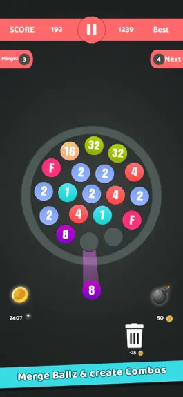 Game screenshot Launch & Merge : Fuse Ballz apk