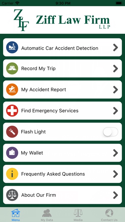 The Ziff Law Crash Help App