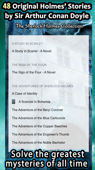 The Sherlock Holmes Collection for iPhone screenshot 2