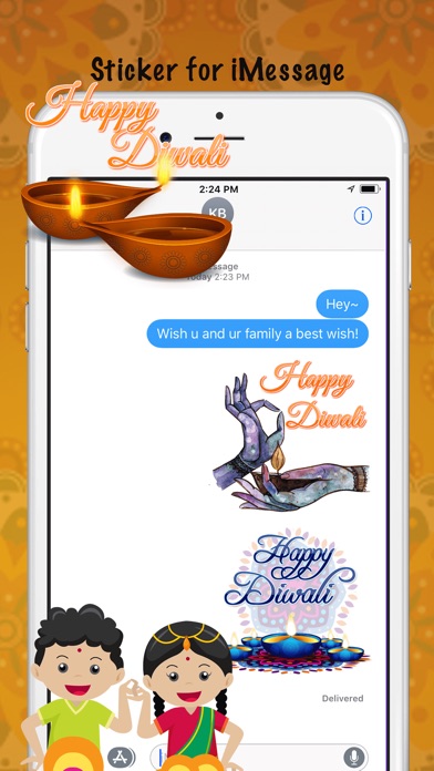 Elegant Diwali Wishes Stickers screenshot 3