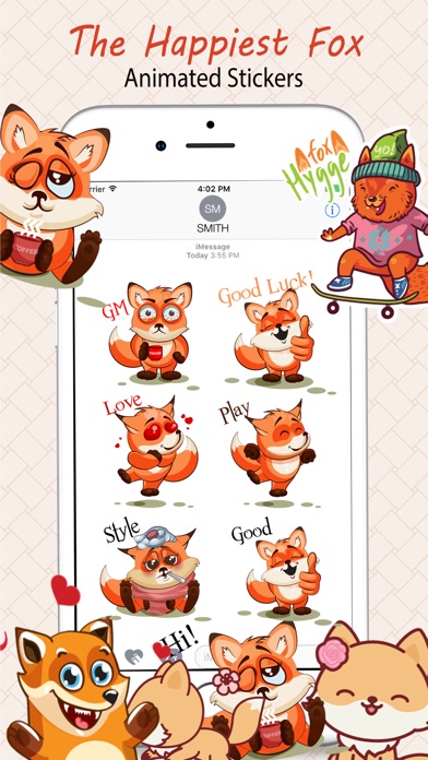 Cute Fox Stickers screenshot 2