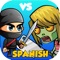 Ninja vs Zombies vocabulary game is a fun and specially game design to help you improve and learn the words vocab in english - spanish