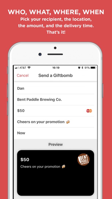 Giftbomb - Send local gifts screenshot 2