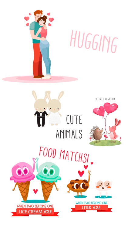 Love couple stickers pack