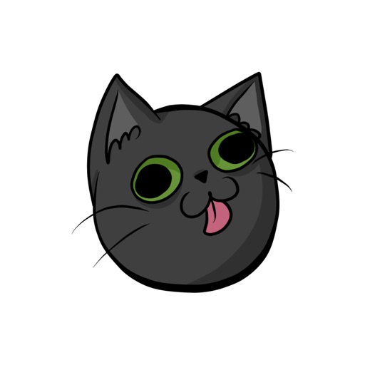 Little Black Cat stickers icon
