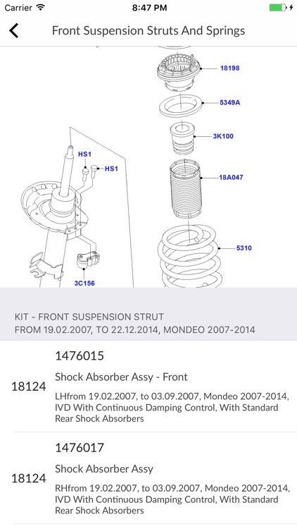 Car parts for Ford