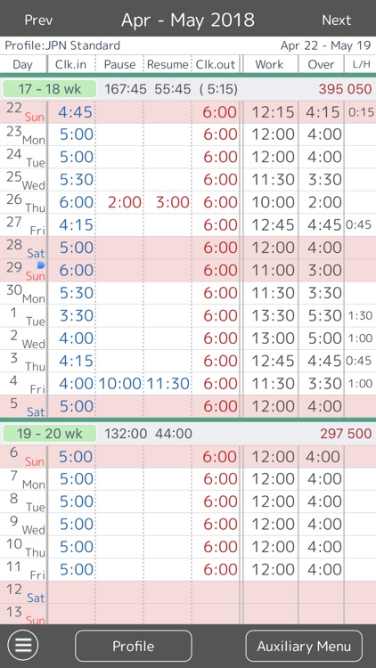 Work Log -Time sheet- screenshot-0