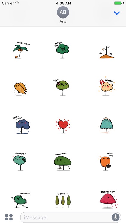 Animated Cute Bear - Stick Man - Tree Sticker screenshot-3