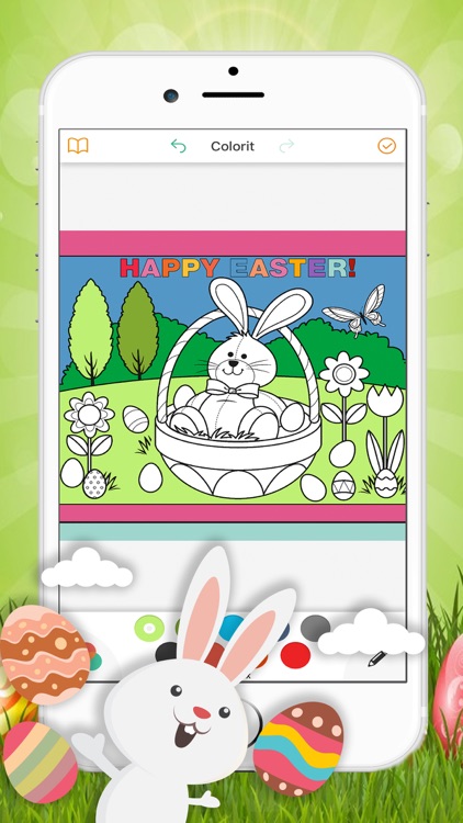 Cute Easter Bunny Coloring Book